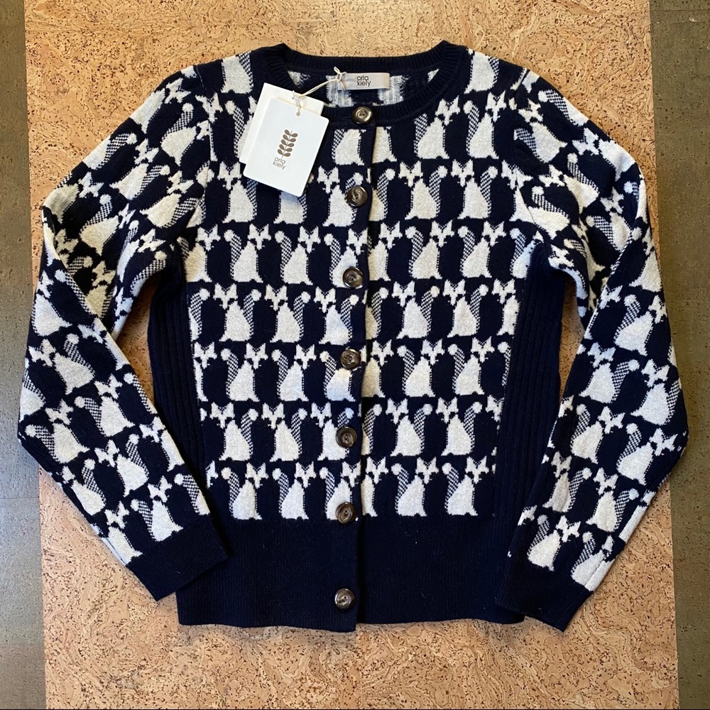 Orla Kiely wool fox cardigan